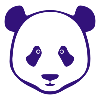 Simple Panda Face Decal (Purple)